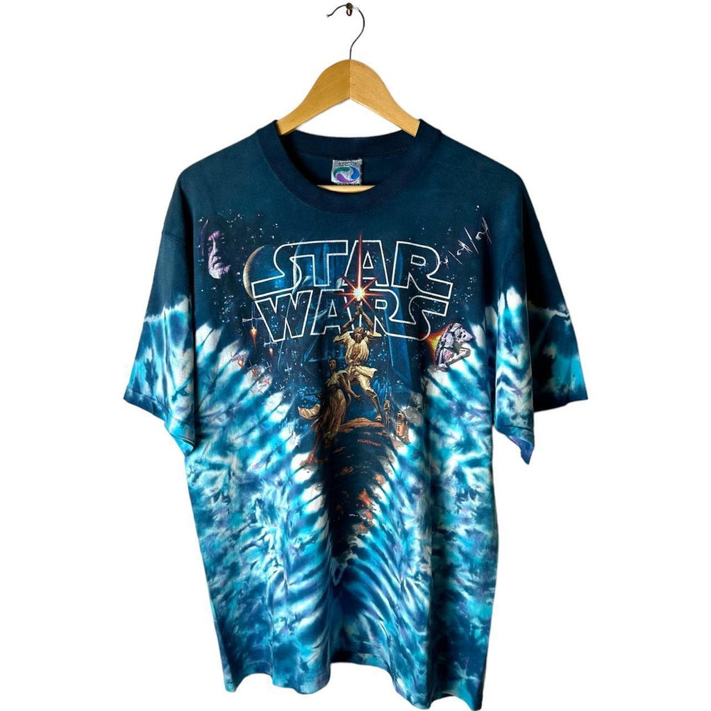 Vintage 1997 Star Wars Hildebrand Liquid Blue Tie Dye