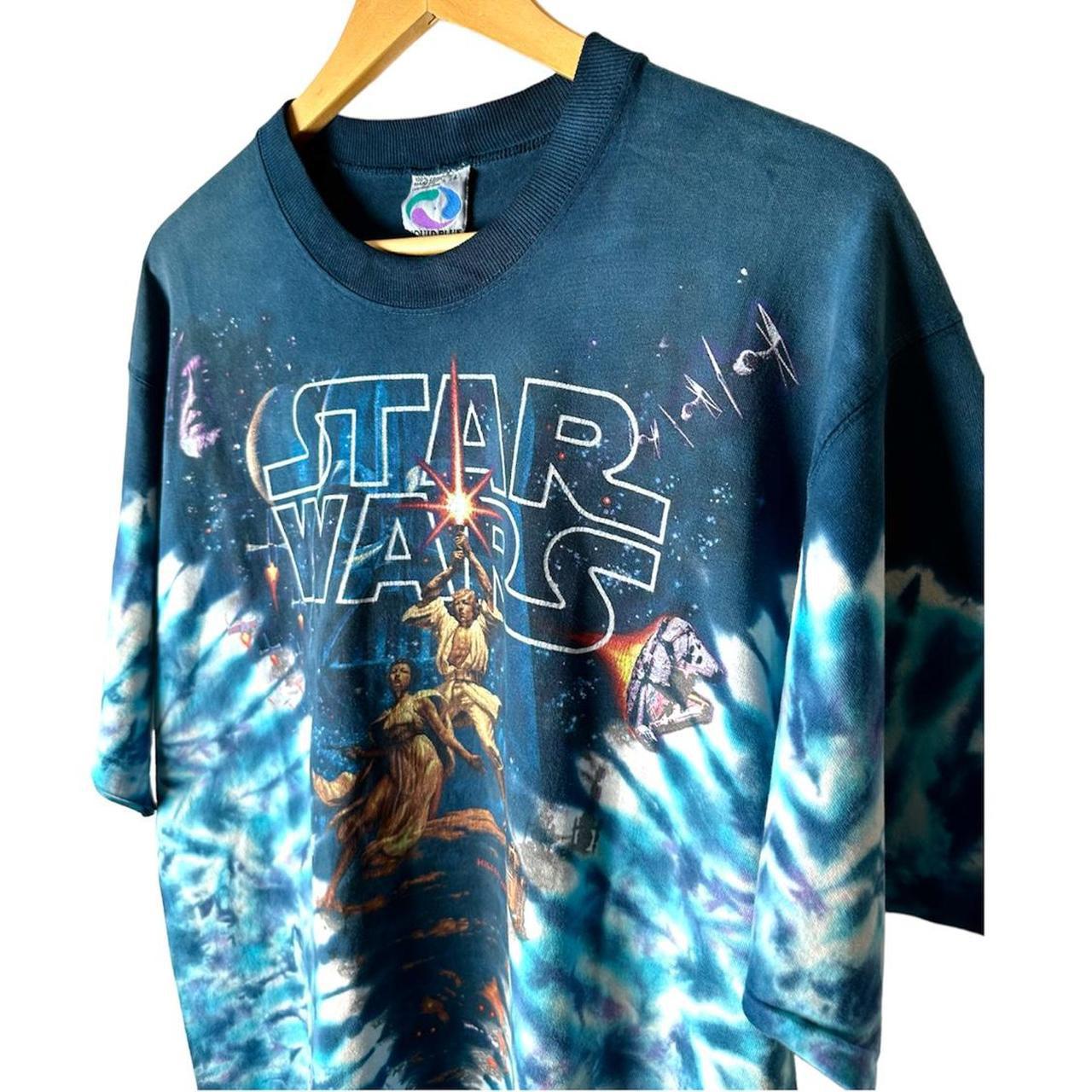 Vintage 1997 Star Wars Hildebrand Liquid Blue Tie Dye