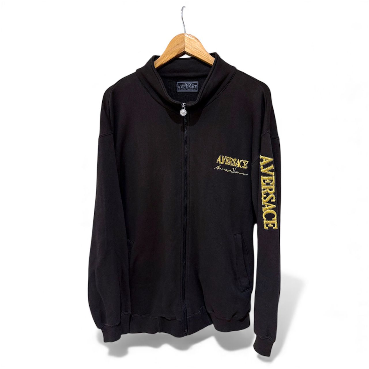 Vintage 90s Alfredo Versace Medusa Big Logo Embroidered